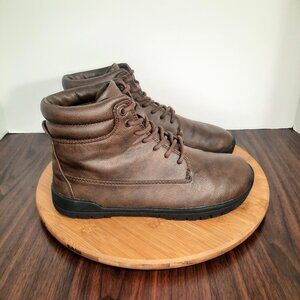 Feel Grounds Patrol Lite Womens Size 9 Boots Dark Brown Vegan Leather Barefoot